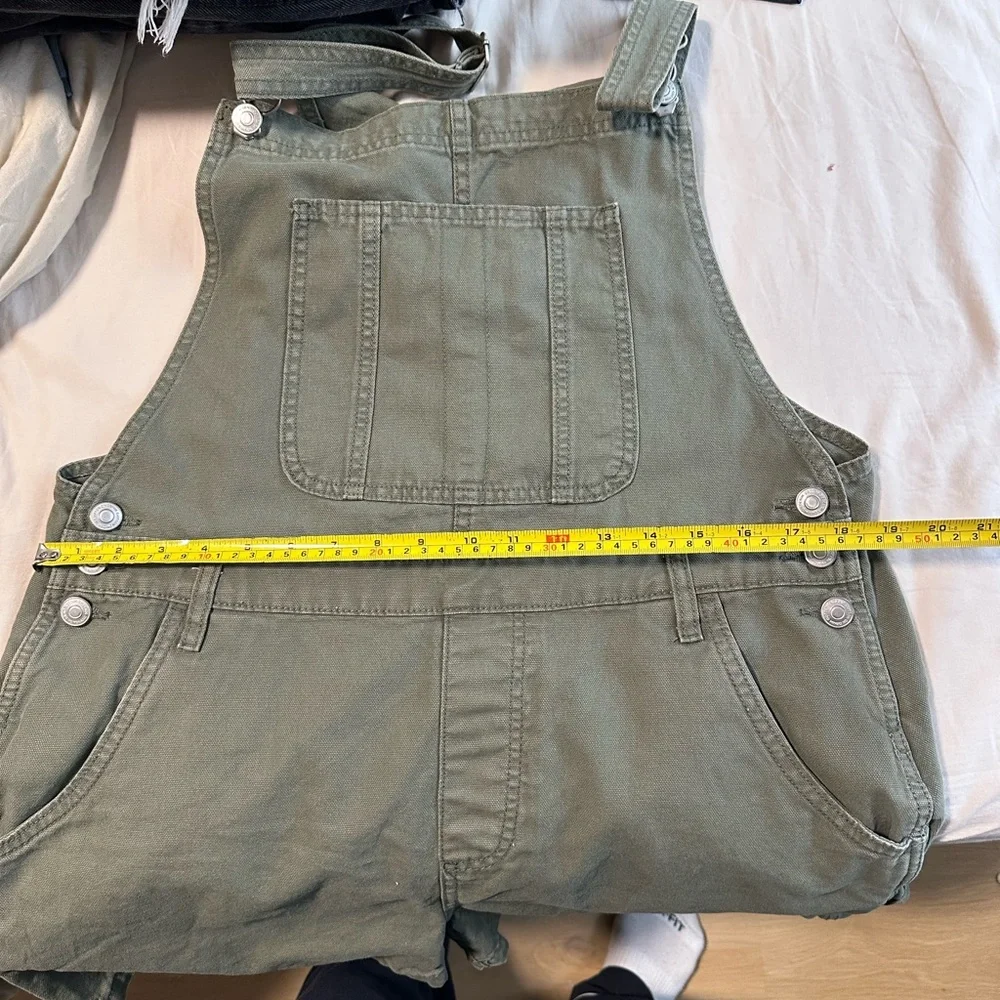 Cotton On Utility Canvas Overall Shorts Size 10